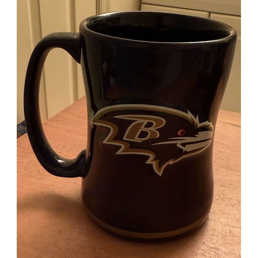 NFL BALTIMORE RAVENS COFFEE MUG. 14oz Relief BALTIMORE RAVENS Licensed NFL‎ MUG